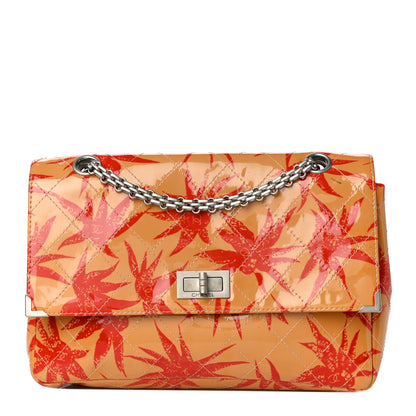Chanel Patent Quilted Floral Printed 2.55 Reissue 225 Flap Orange 1 of 17