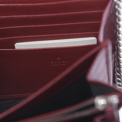 Gucci Tweed GG Monogram Mini Dionysus Chain Wallet White Black Romantic Cherry 7 of 10