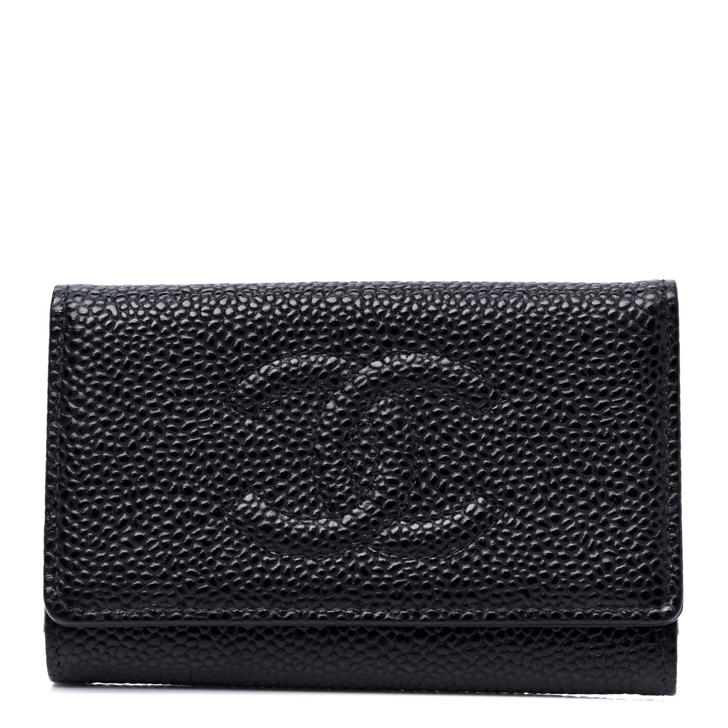 Chanel Caviar Timeless CC 6 Key Holder Case Black 1 of 5