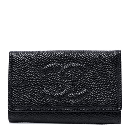 Chanel Caviar Timeless CC 6 Key Holder Case Black 1 of 5