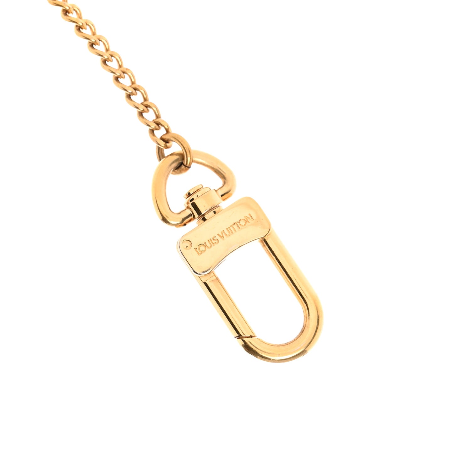 Metal Pochette Extender Key Ring Chain Gold