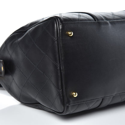 Chanel Calfskin Stitched CC Boston Black 8 of 12