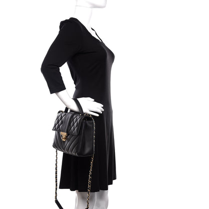Chanel Calfskin Quilted Chevron In The City Bag Black 3 of 12