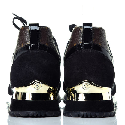 Louis Vuitton Suede Monogram Run Away Sneakers 42 Black 5 of 9