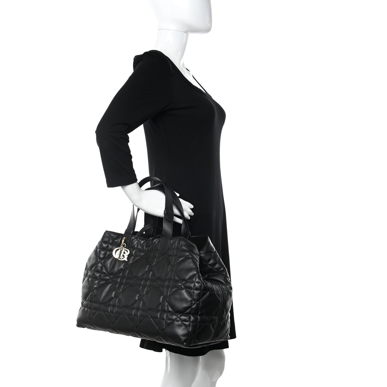 Christian Dior Calfskin Macrocannage Large Toujours Black 2 of 11