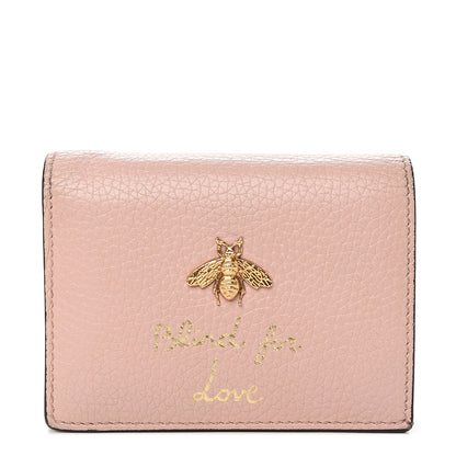 Gucci Cellarius Calfskin Blind for Love Animalier Card Case Perfect Pink 1 of 8