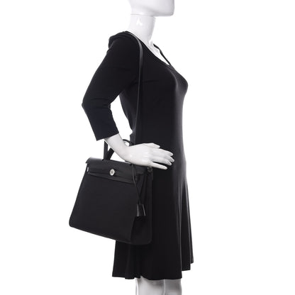 Hermes Military Toile Vache Hunter Herbag Zip PM 31 Black 2 of 10