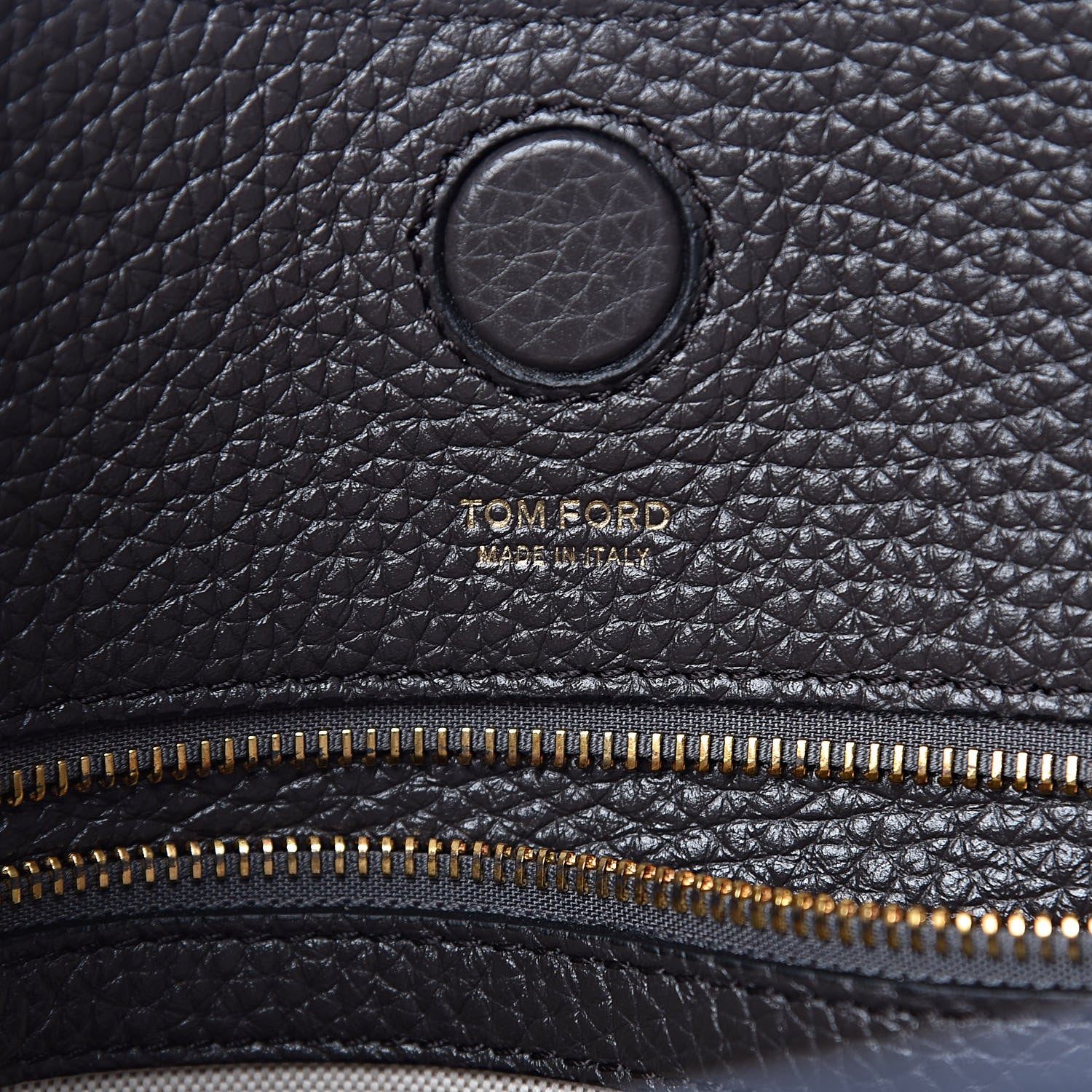 Tom Ford Pebbled Calfskin Small Alix Padlock Zip Hobo Bag Dark Pearl 8 of 10