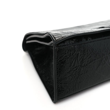 Balenciaga Crushed Calfskin Monochrome Medium Crush Chain Bag Black 9 of 10