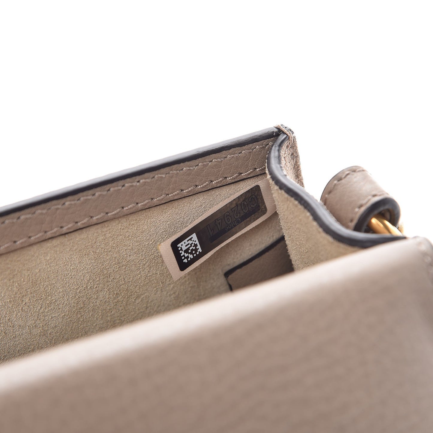 Calfskin Suede Small Nile Bracelet Bag Motty Grey