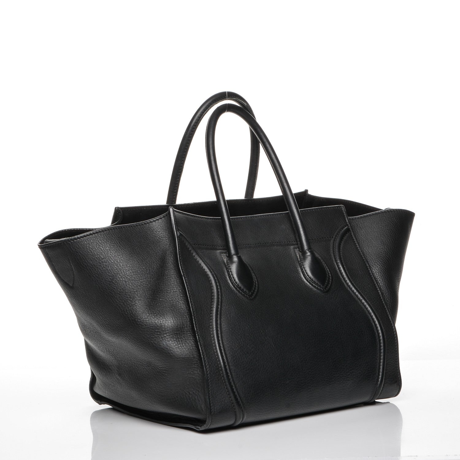 Celine Supple Calfskin Medium Phantom Luggage Black 3 of 10