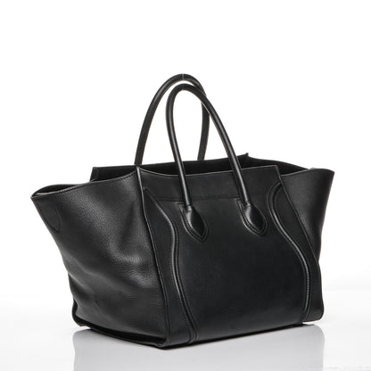Celine Supple Calfskin Medium Phantom Luggage Black 3 of 10