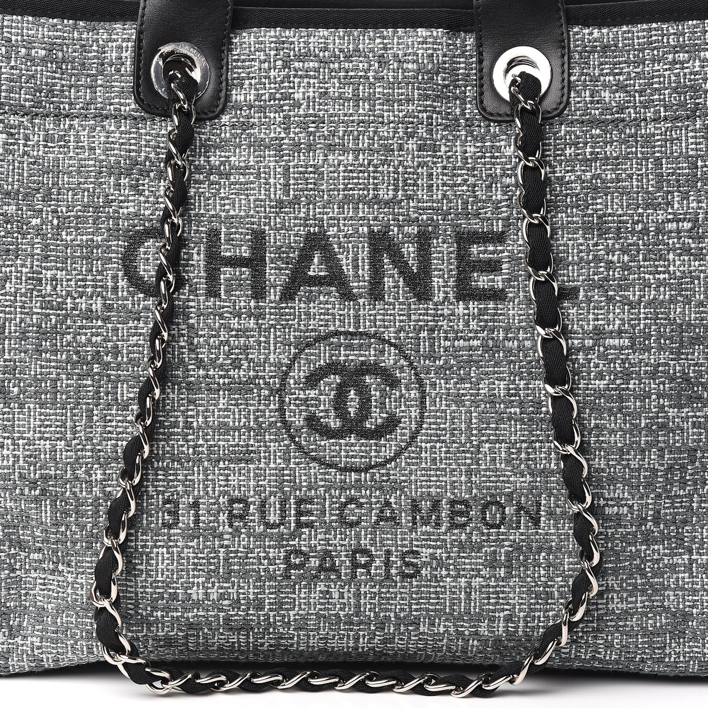 Canvas Large Deauville Tote Charcoal