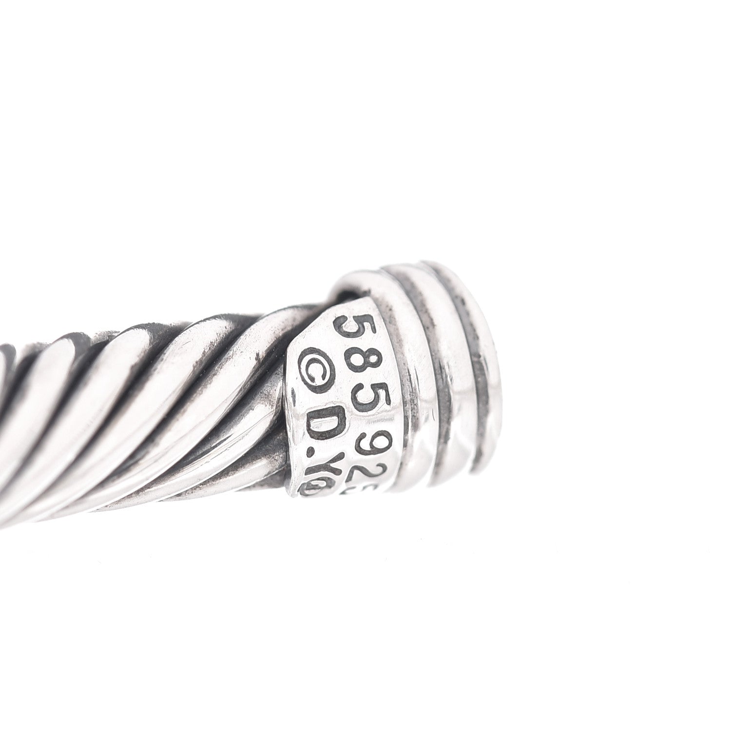 David Yurman Sterling Silver 14K Yellow Gold 5mm Cable Classics Two Station Bracelet 4 of 5