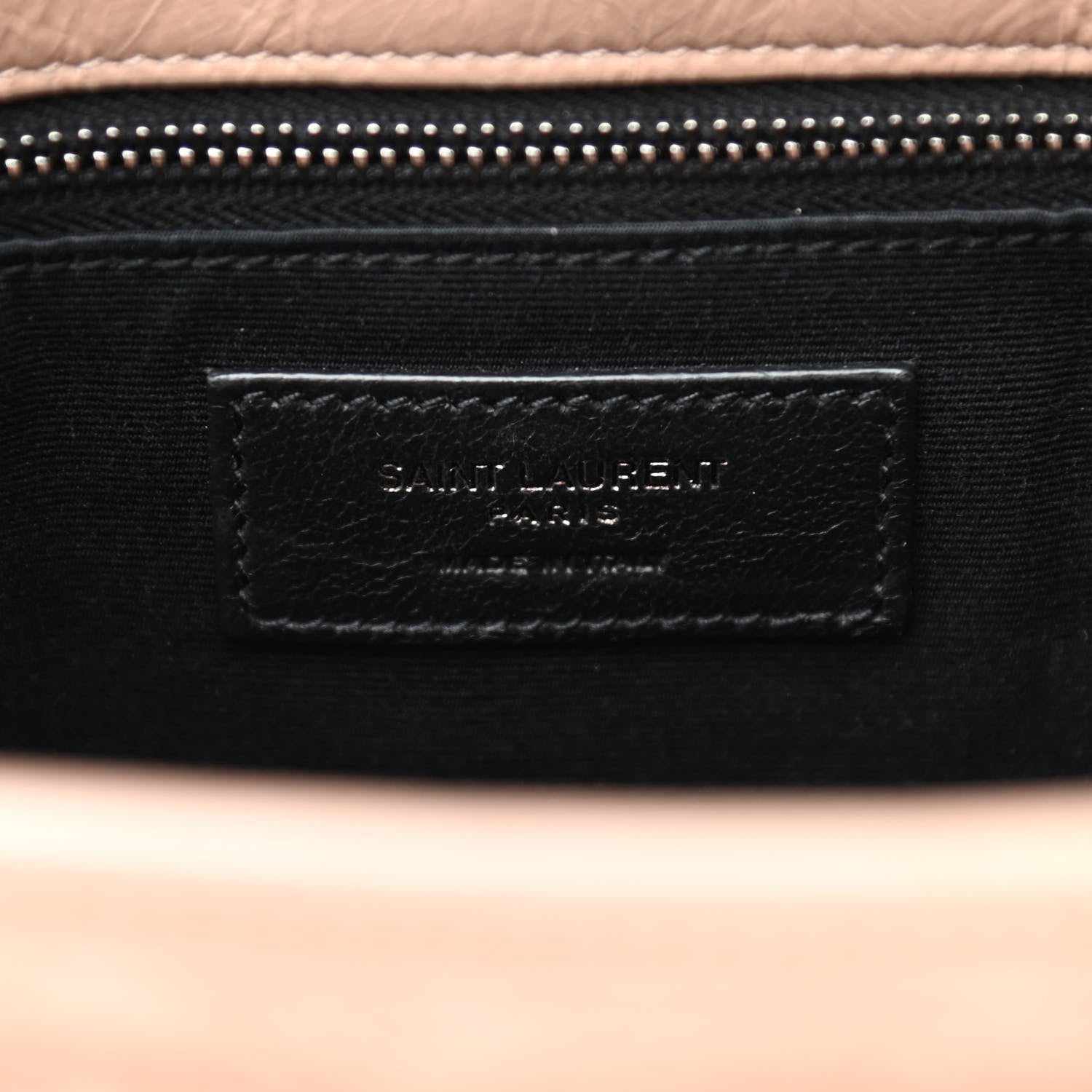Saint Laurent Crinkled Calfskin Matelasse Monogram Medium Niki Chain Satchel Gold Sand 7 of 11