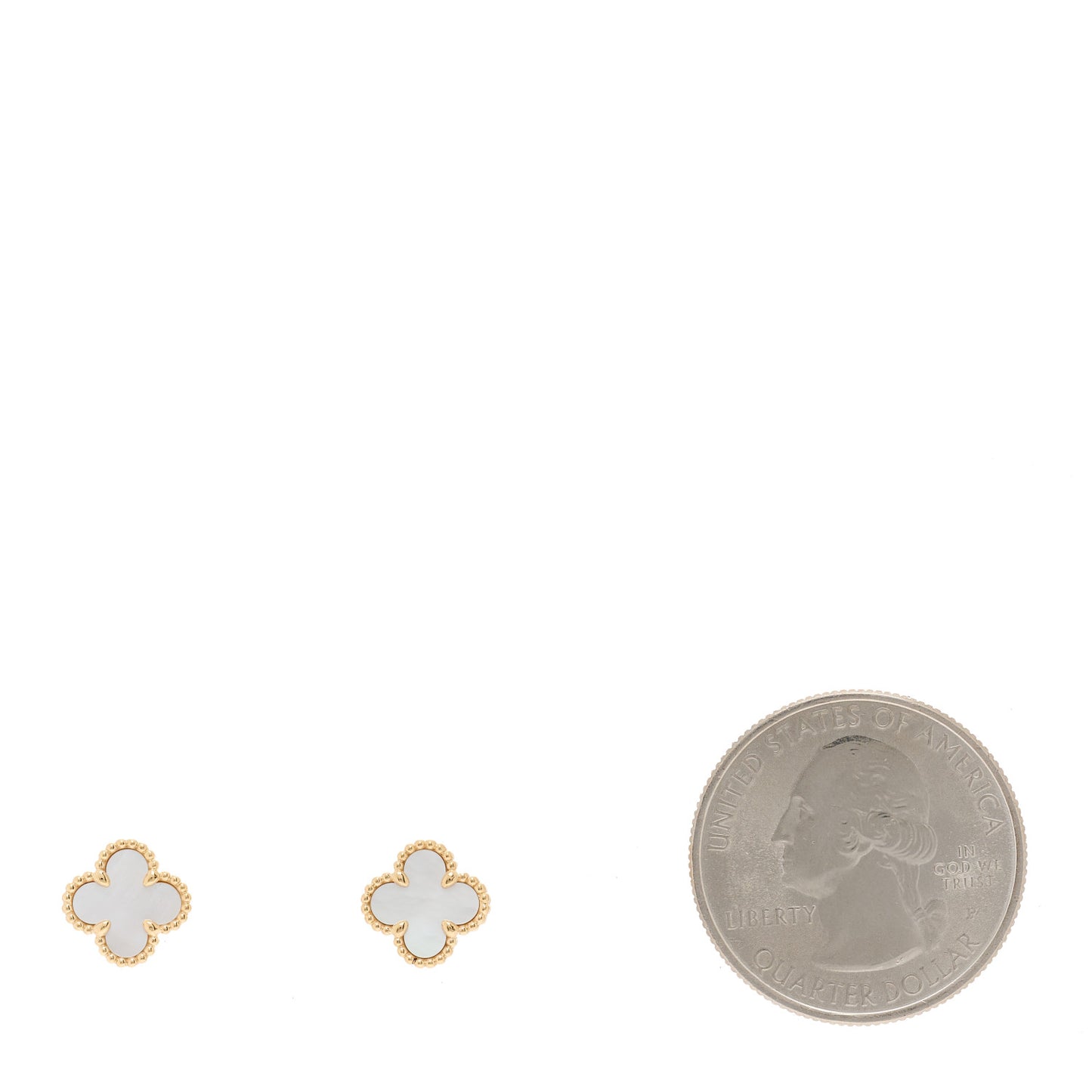 18K Yellow Gold Mother of Pearl Sweet Alhambra Earrings