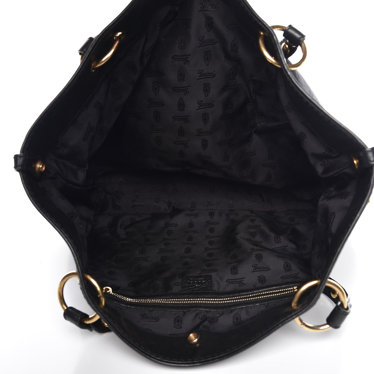 Gucci Calfskin Studded Medium Irina Tote Black 5 of 9