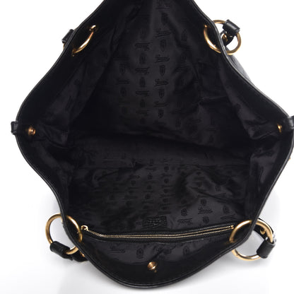 Gucci Calfskin Studded Medium Irina Tote Black 5 of 9