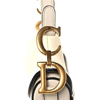 Christian Dior Grained Calfskin Mini Saddle Bag White 7 of 11