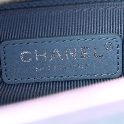 Chanel Iridescent Aged Calfskin Quilted Small Gabrielle Hobo Blue 6 of 11