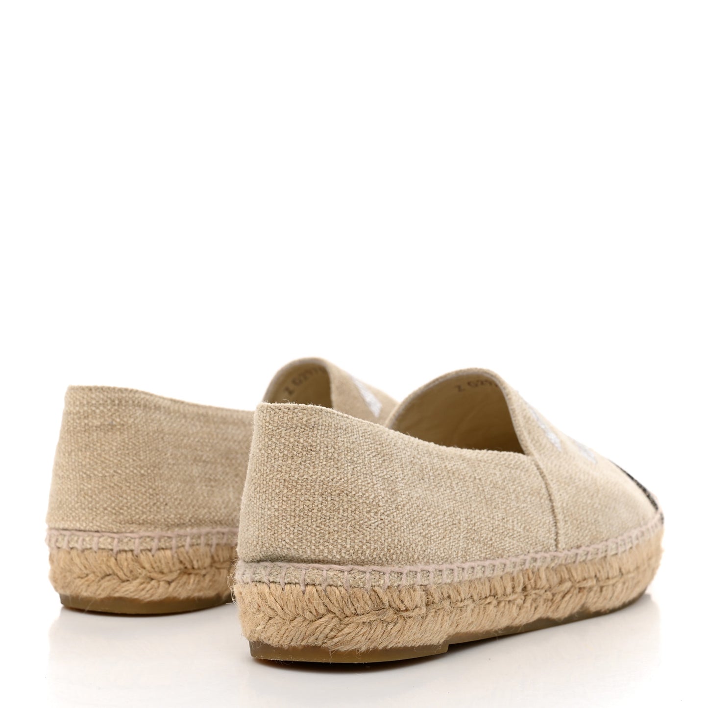 Toile Sequin CC Espadrilles 40 Beige Black