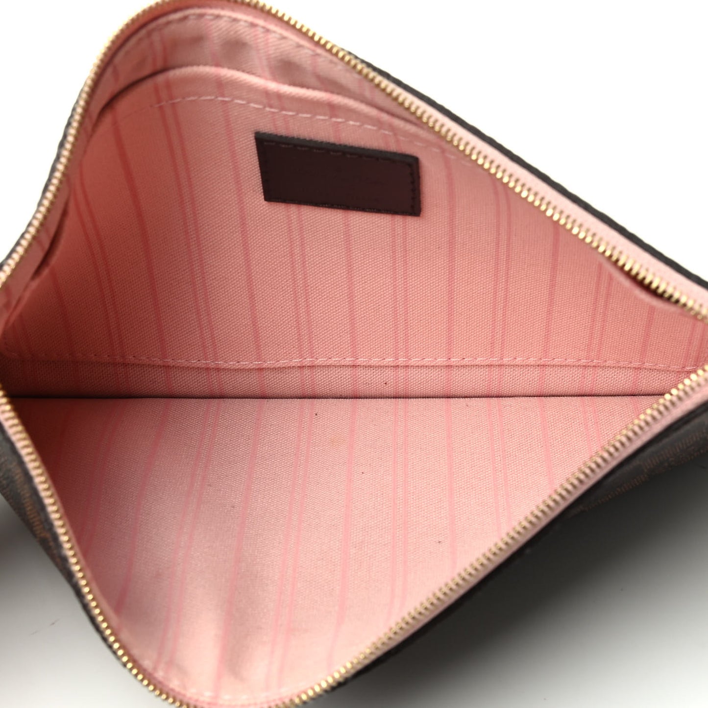 Damier Ebene Neverfull MM GM Pochette Rose Ballerine