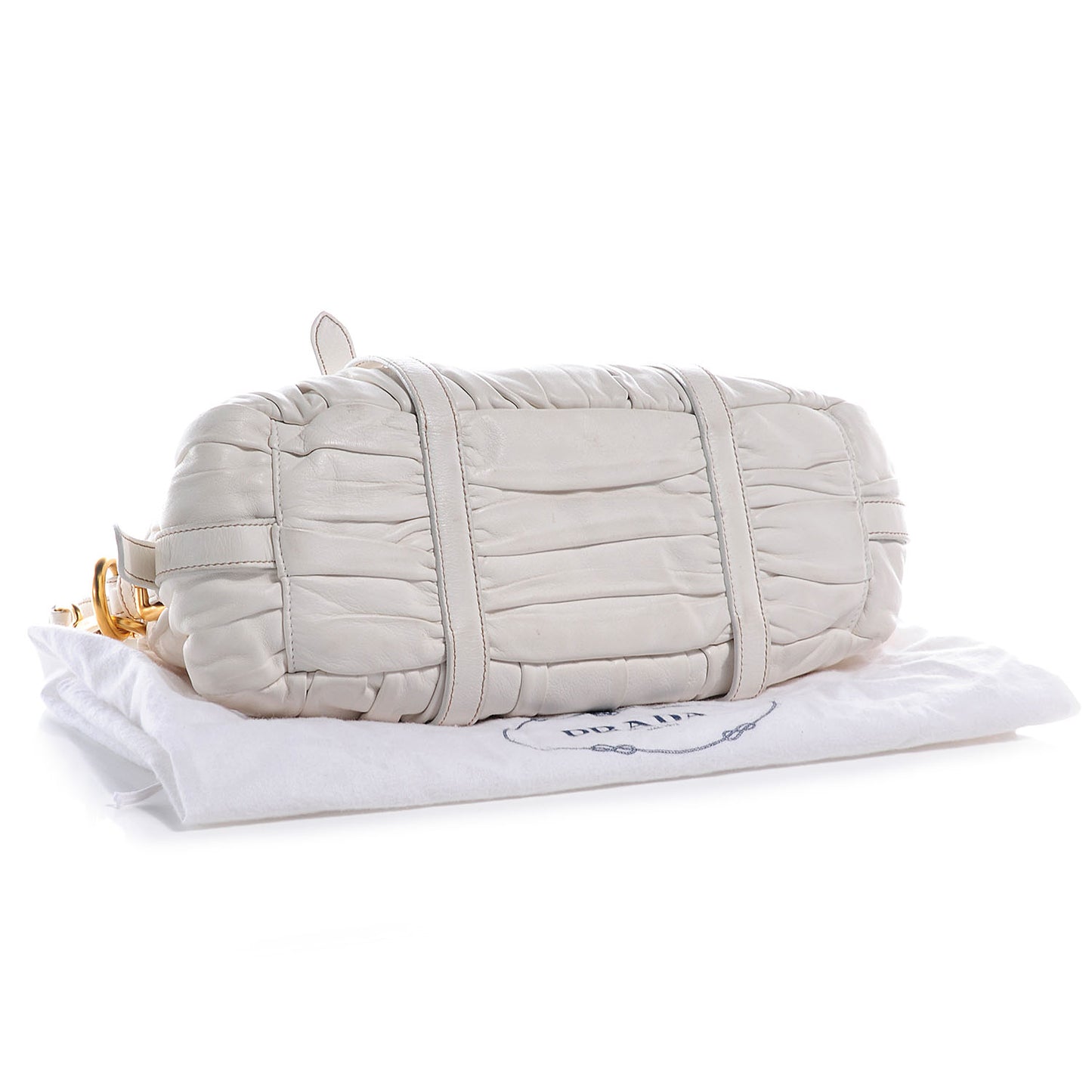 Nappa Gaufre Shopping Satchel White
