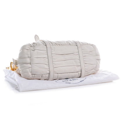 Prada Nappa Gaufre Shopping Satchel White 8 of 31