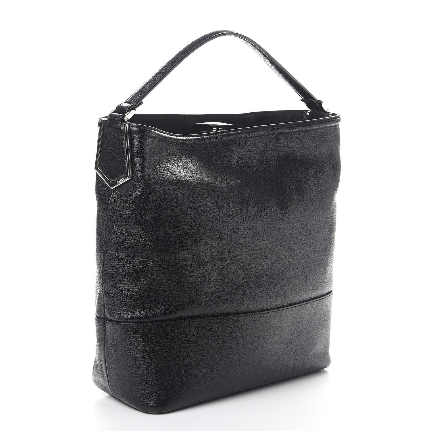 Fendi Calfskin 2Jours Bucket Bag Black 3 of 7