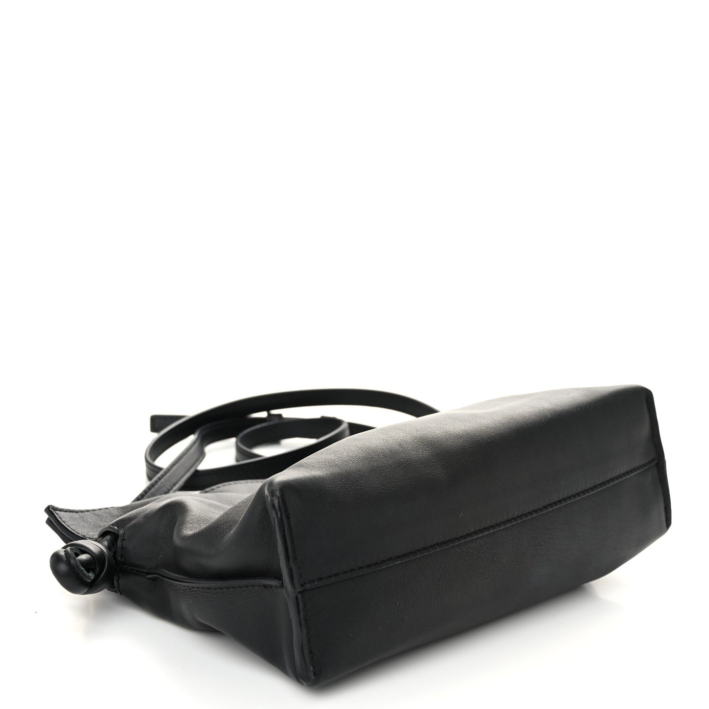 Calfskin Mini Flamenco Knot Clutch Black