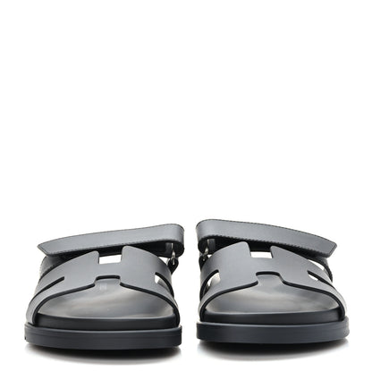 Hermes Calfskin Womens Chypre Sandals 38 Black 2 of 9