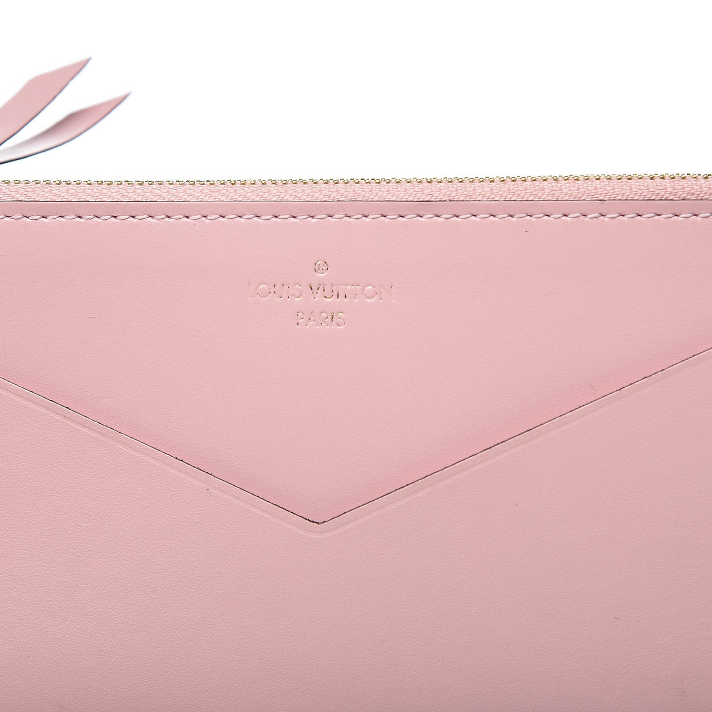 Calfskin Jeanne Wallet Zippered Insert Rose Ballerine