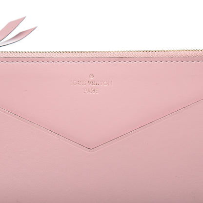 Louis Vuitton Calfskin Jeanne Wallet Zippered Insert Rose Ballerine 5 of 6