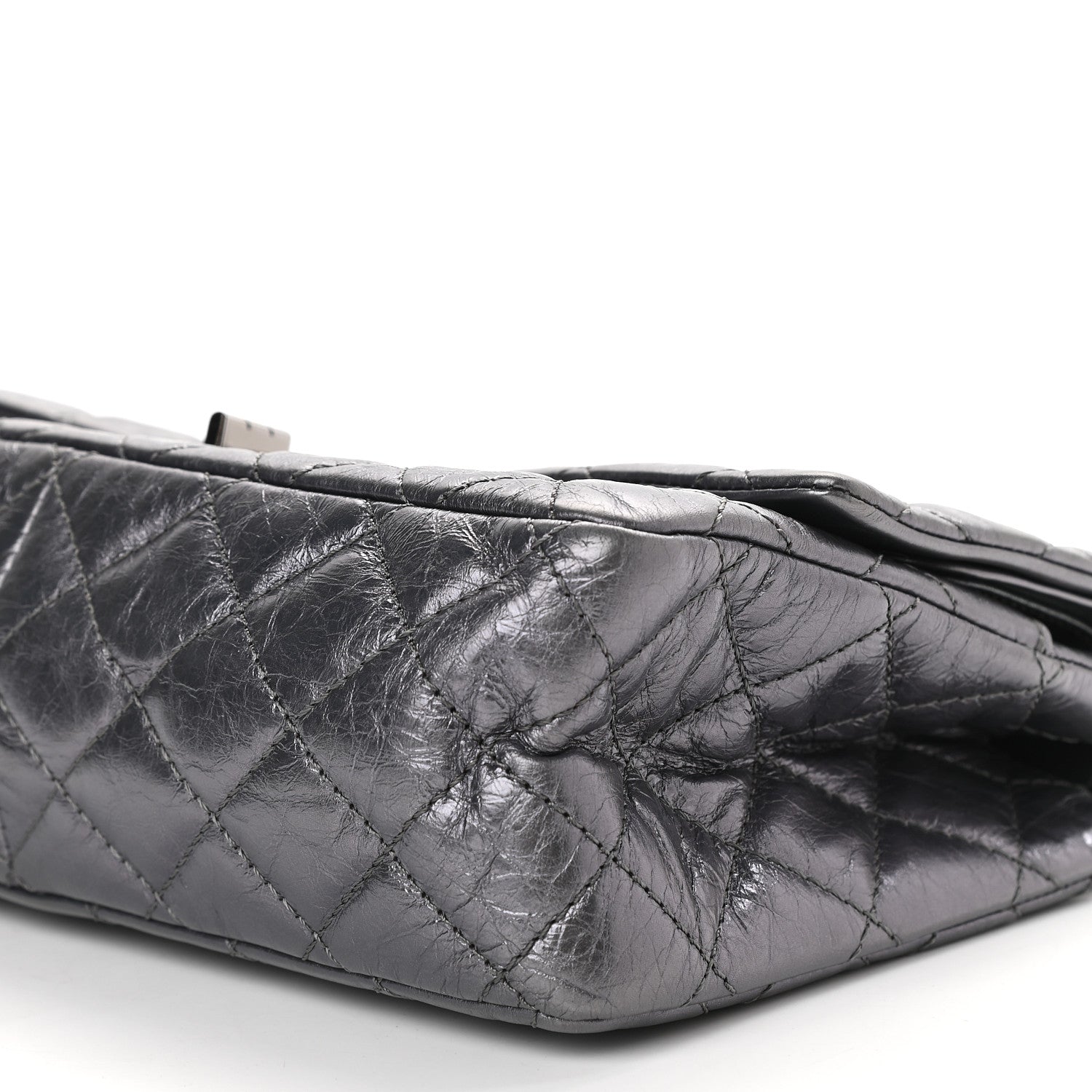Chanel Metallic Aged Calfskin Quilted 2.55 Reissue 226 Flap Silver 10 of 10