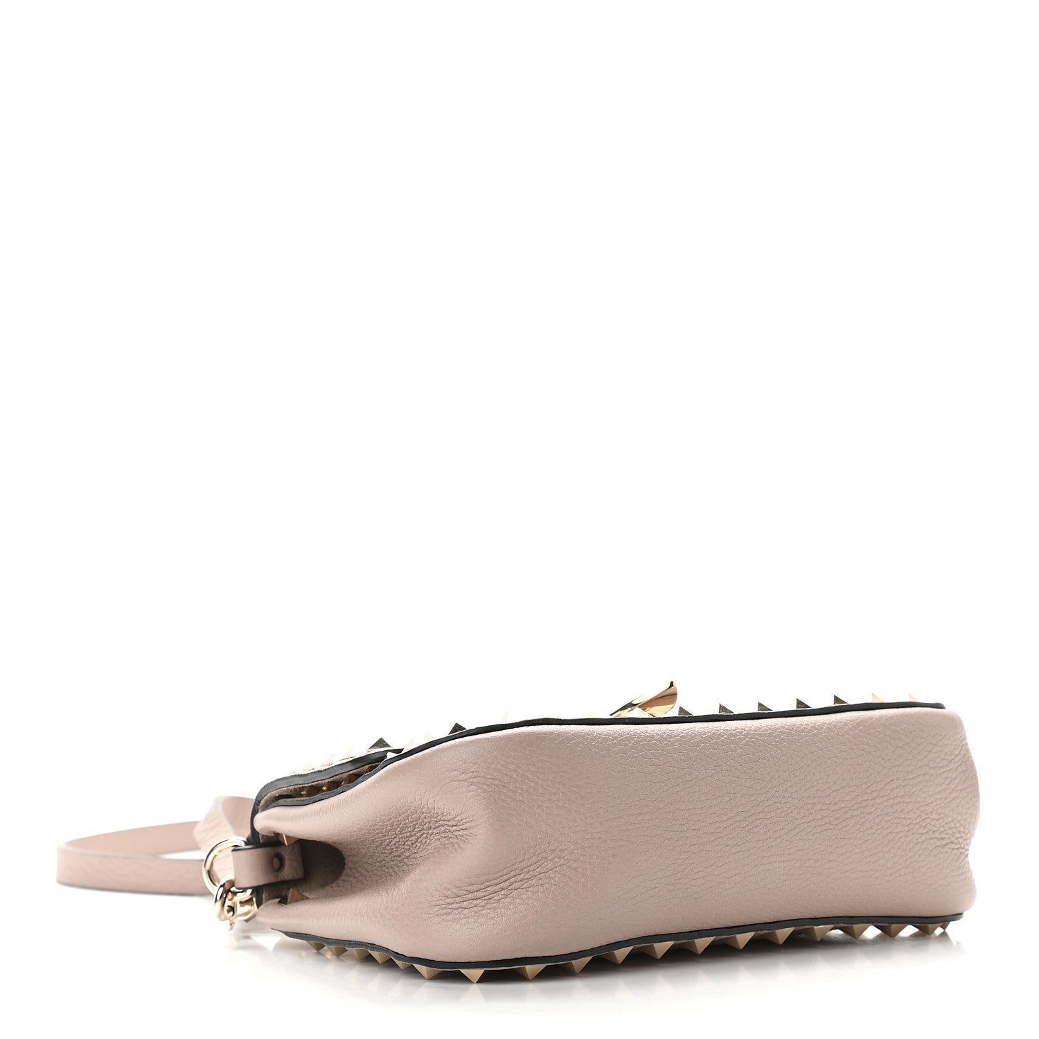 Valentino Garavani Grainy Calfskin Small Rockstud Top Handle Bag Poudre 4 of 8