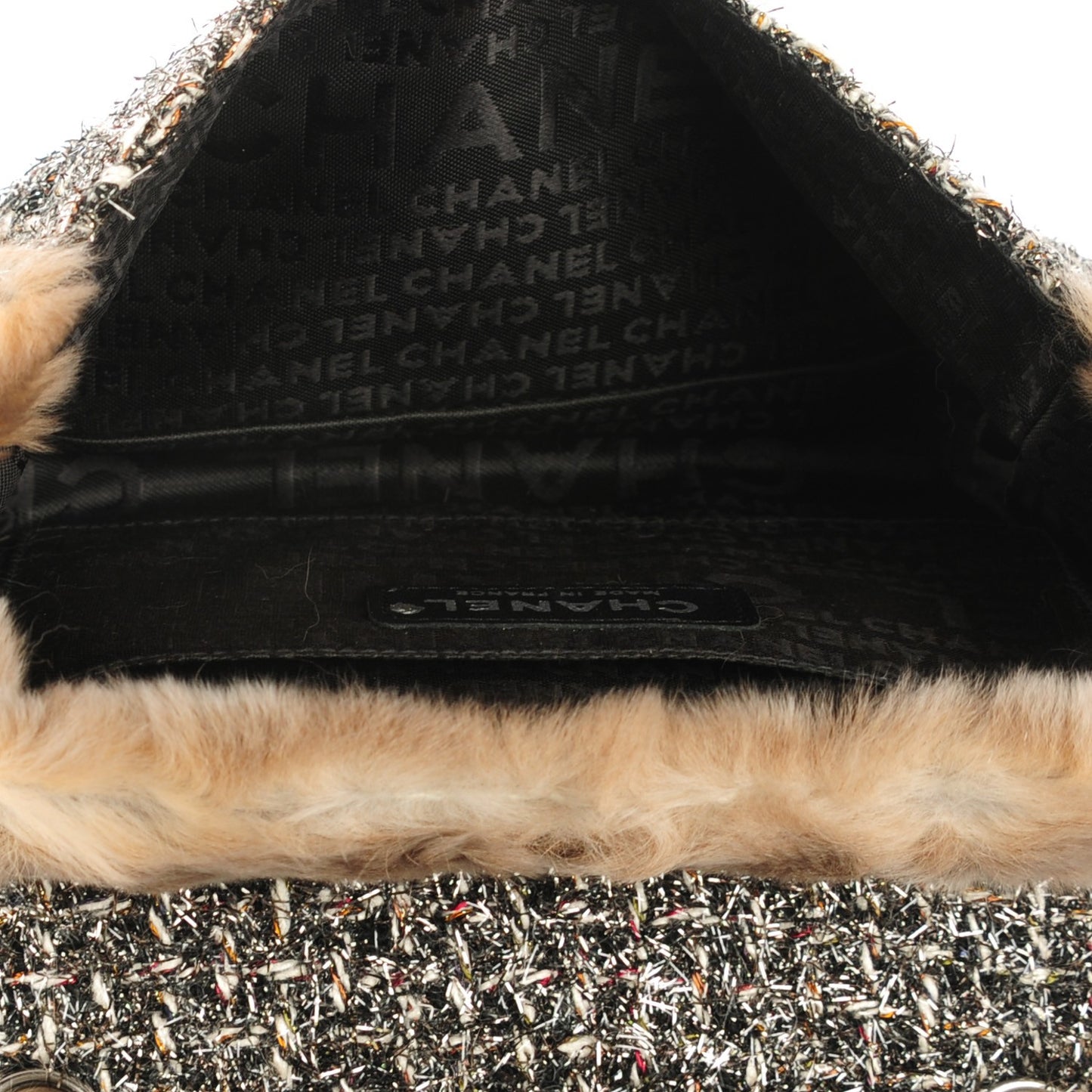 Rabbit Fur Fantasy Tweed Small Flap
