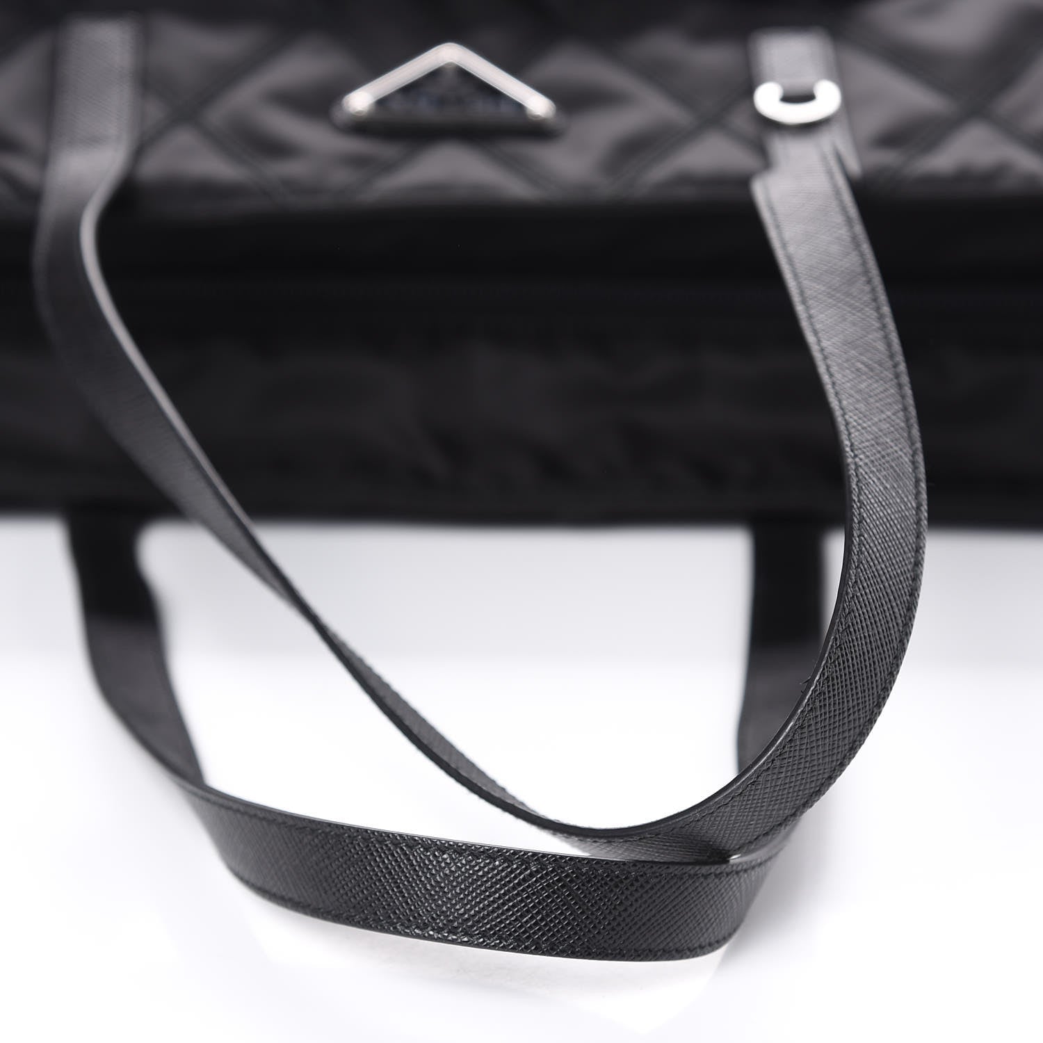 Prada Tessuto Nylon Quilted Shopping Tote Black 10 of 11