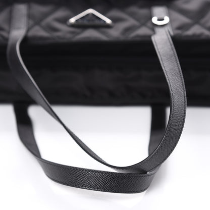 Prada Tessuto Nylon Quilted Shopping Tote Black 10 of 11
