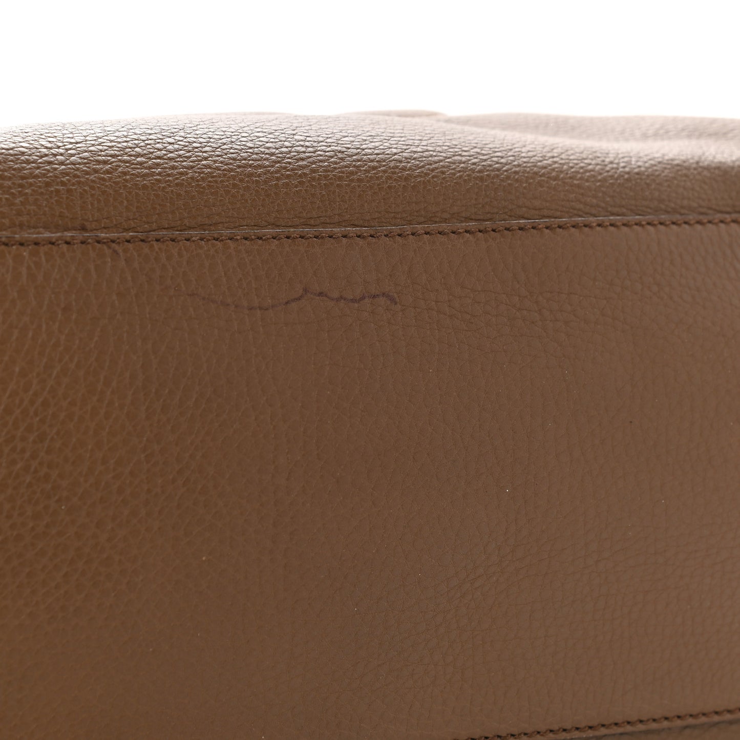 Pebbled Calfskin Medium Soho Chain Shoulder Bag Maple Brown