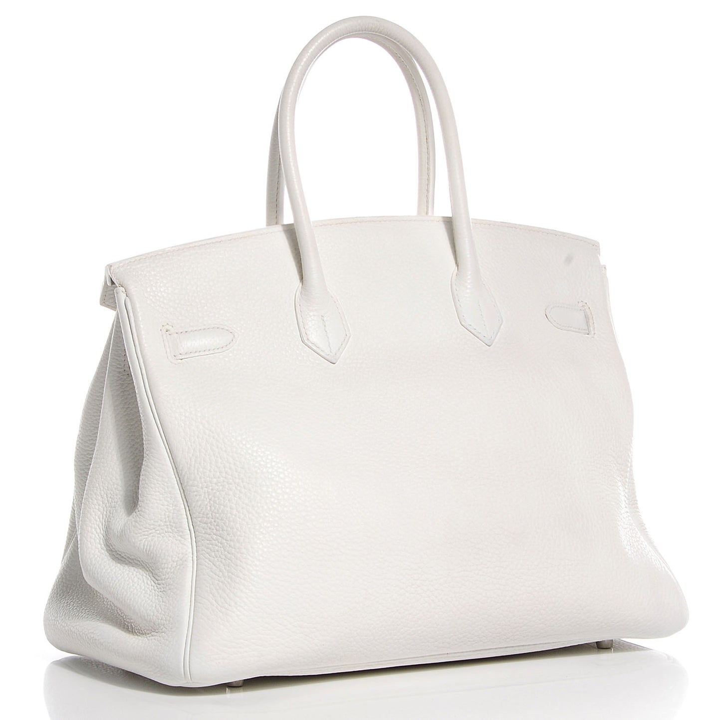 Taurillon Clemence Lizard Club Birkin 35 Blanc Gris Perle Sanguine