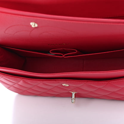 Chanel Lambskin Quilted Jumbo Double Flap Red 4 of 9