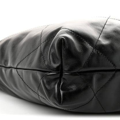 Chanel Shiny Calfskin Quilted Small Chanel 22 Black 10 of 11