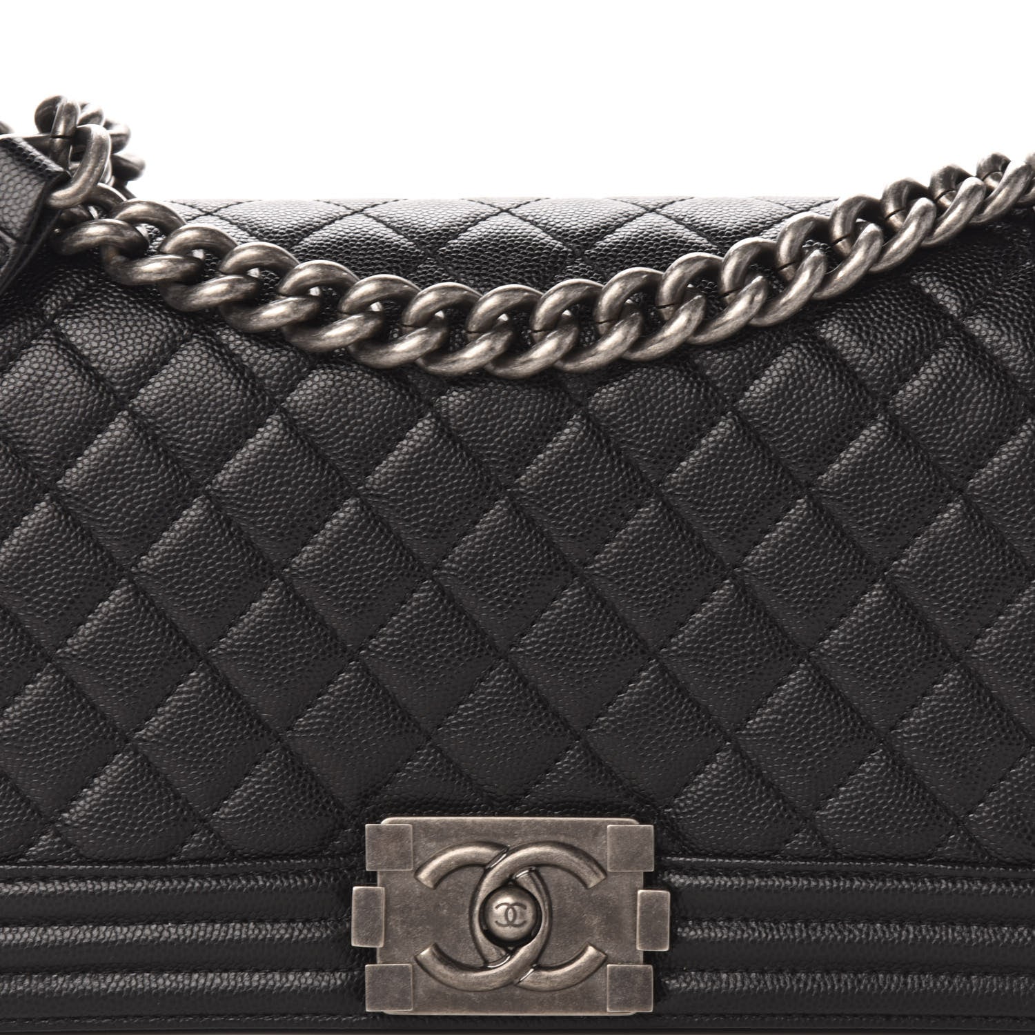 Chanel Caviar Quilted Medium Boy Flap Black 8 of 12