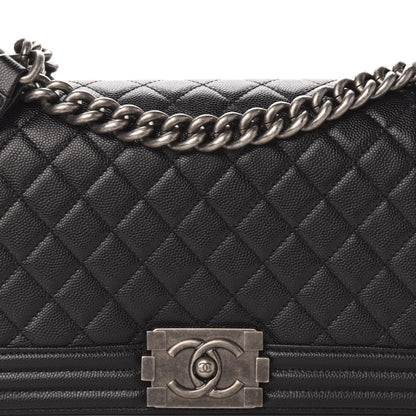 Chanel Caviar Quilted Medium Boy Flap Black 8 of 12