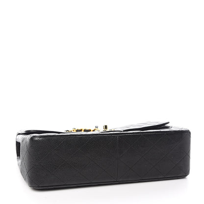 Chanel Caviar Quilted Jumbo Single Flap Black 4 of 10
