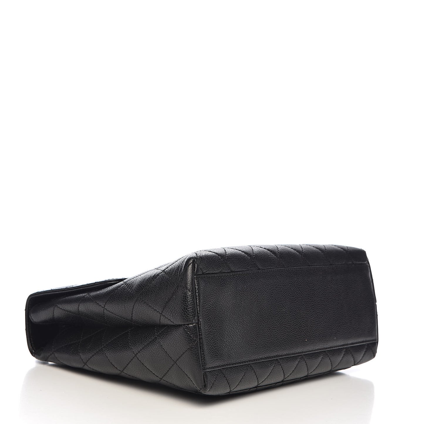 Caviar Quilted Jumbo Kelly Flap Black