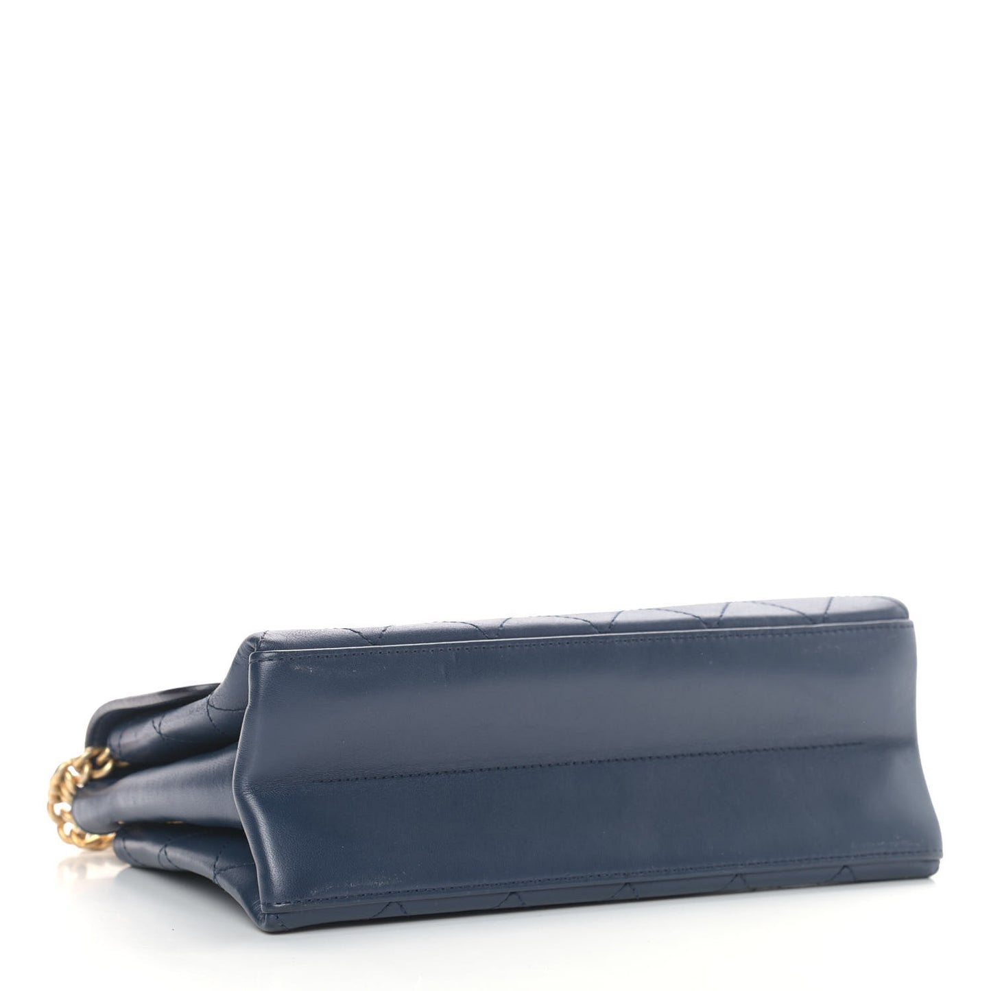 Lambskin Stitched Coco Luxe Medium Flap Blue