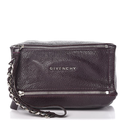 Givenchy Sugar Goatskin Pandora Wristlet Dark Purple 1 of 10