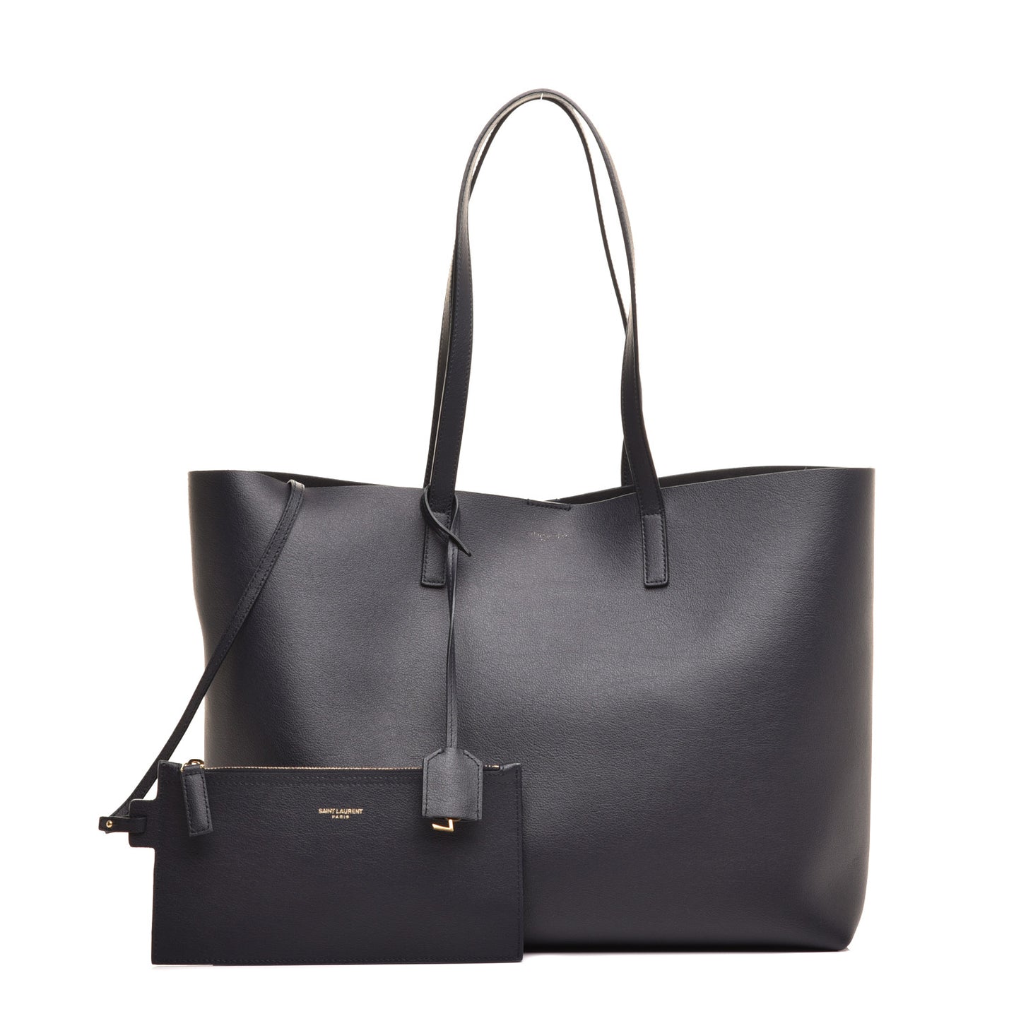 Calfskin Large Shopping Tote Deep Marine