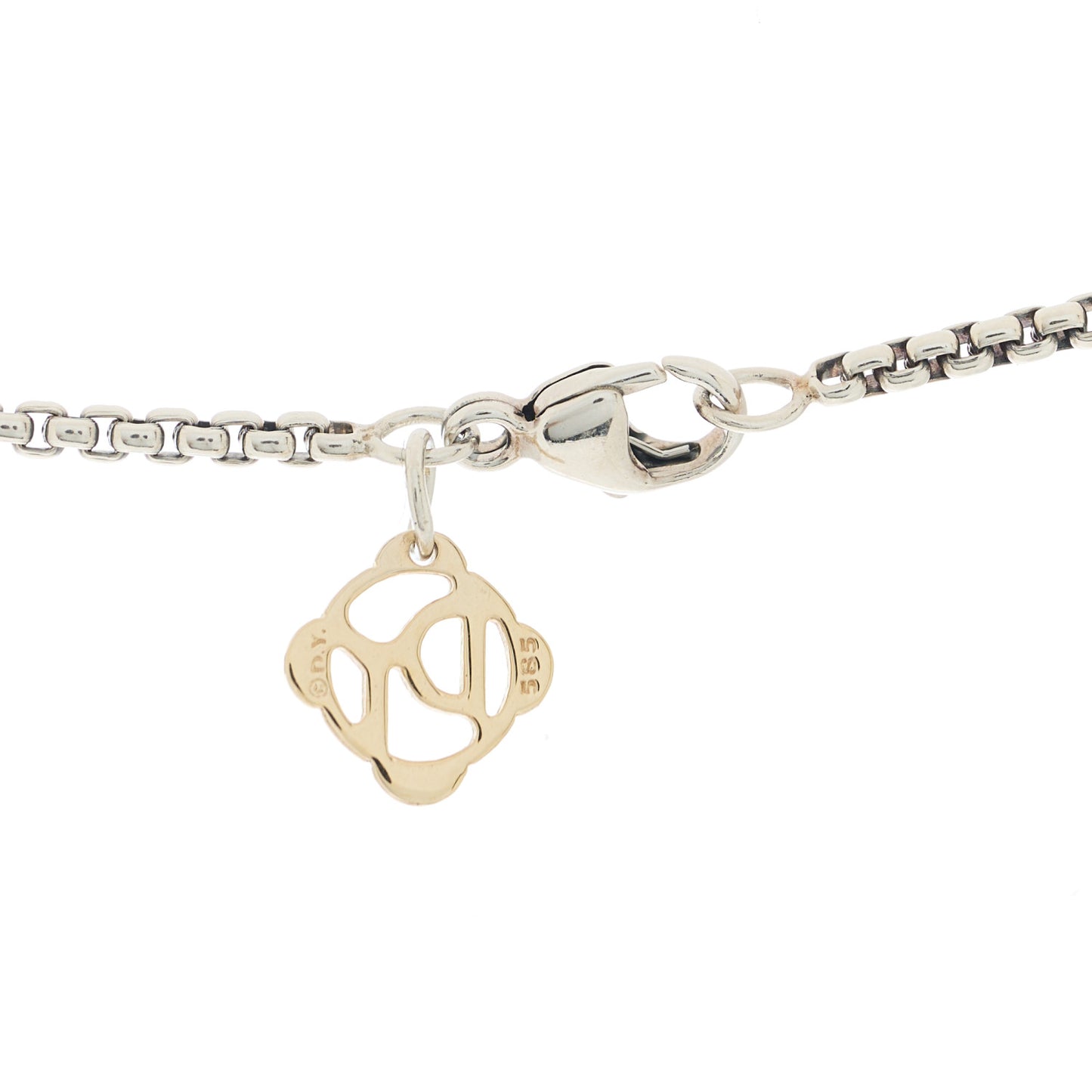 Sterling Silver 14K Yellow Gold Petite X Cross Pendant Necklace